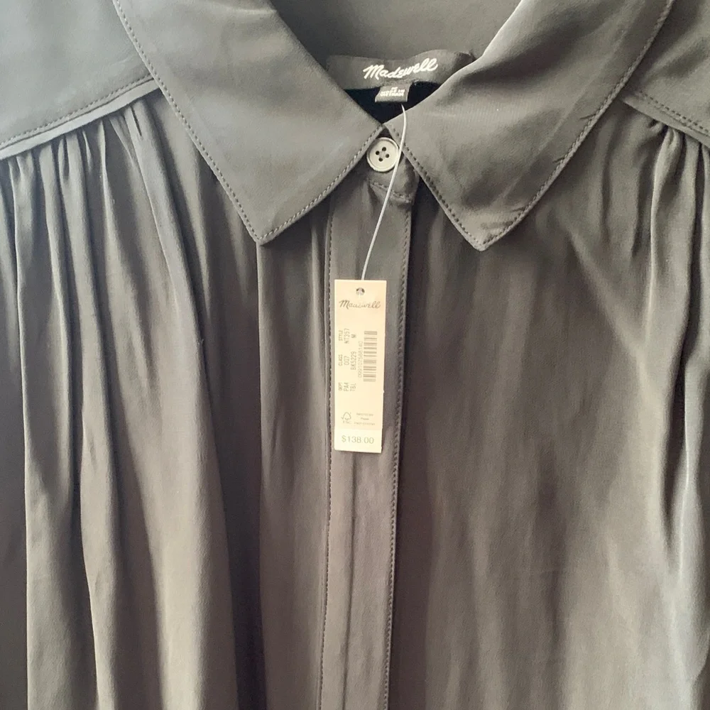 Madewell Relaxes Button-front mini dress NWT